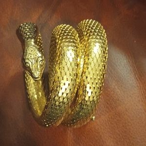Vintage Whiting and Davis 3Coil Snake Bracelet